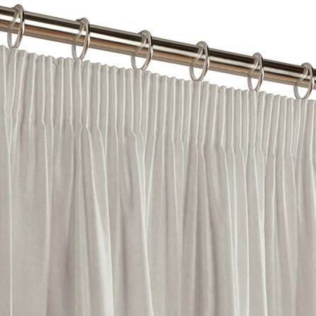 Pencil heading curtain