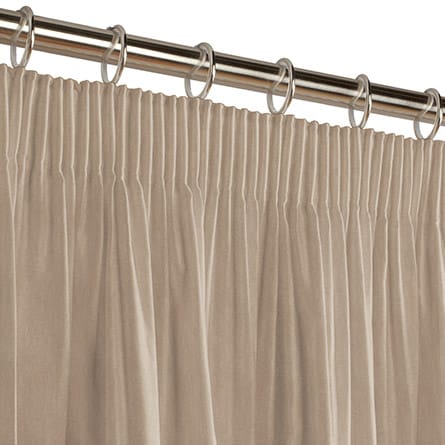 Pencil heading curtain