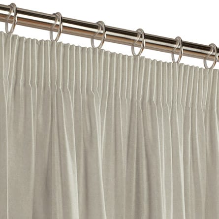 Pencil heading curtain
