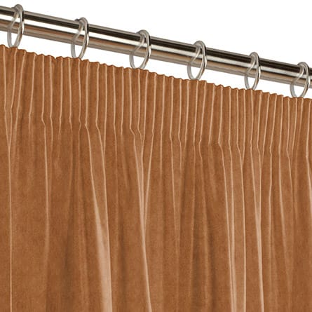 Pencil heading curtain