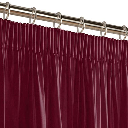 Pencil heading curtain