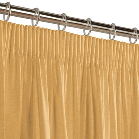 Pencil heading curtain