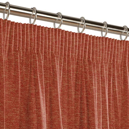 Pencil heading curtain