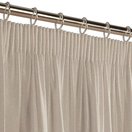 Pencil heading curtain