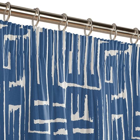 Pencil heading curtain