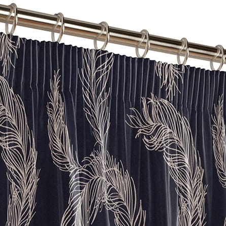 Pencil heading curtain