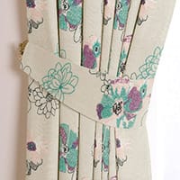 Rozan tieback - Teal blossom